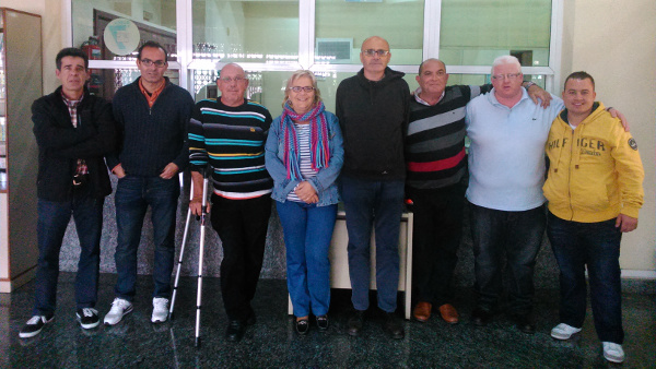 Foto = De izquierda a derecha: Pedro Cabrera, Carmelo Rodríguez, José Benito Cándido, María Inmaculada Acosta, Nicolás Sánchez, Sergio Aparicio, Oscar Falcón y Sebensuí Benítez.
