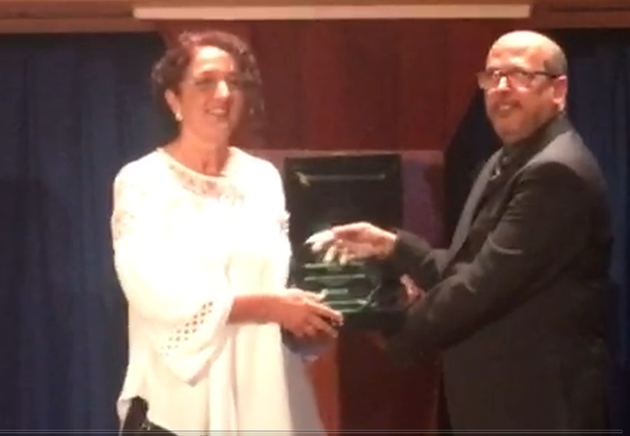 Foto = De izquierda a derecha, Meli y José Antonio López.