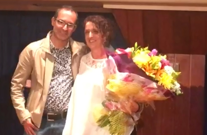 Foto = De izquierda a derecha, Carmelo Rodríguez y Meli.