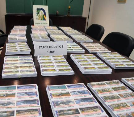 Participaciones de OID confiscadas en Jerez el año pasado.