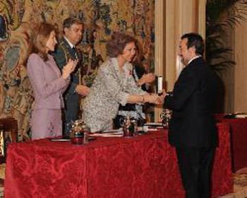Foto de la entrega del premio.